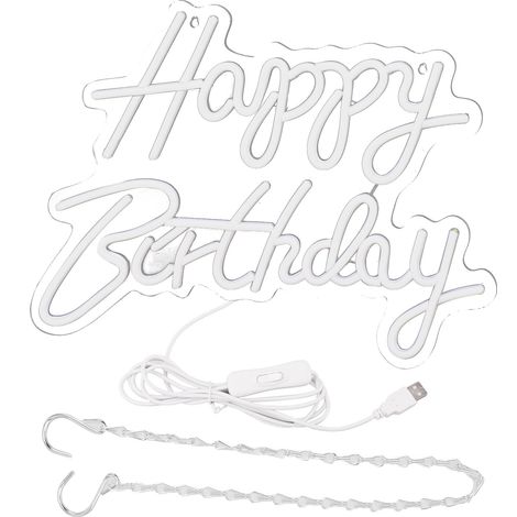 Guerre Lumineuse LED d'Anniversaire Lettres Émotions Neon Sign Acrylique Blanc Warm Pour Bar Fête Décor