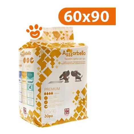 Ferribiella Assorbello Premium
 (60x90) Tappetini Igienici Assorbenti - Confezione 30 Tappetini - Tappetini Assorbenti