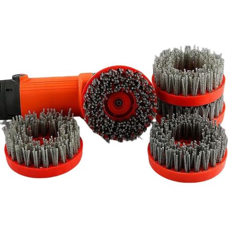 Brosse de nettoyage pour meuleuse d'angle de 10,2 cm, brosse abrasive circulaire, brosse pour pierre et granit M10, 1000 (1/5)