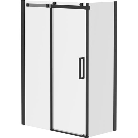 Series 10 Colore Matt Black Roller 1400mm x 700mm Sliding Door Shower Enclosure (1/5)