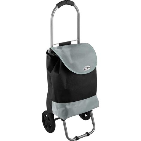 King Home TROLLEY SPESA NERO BICOLOR impermeabile 32x25x88h cm beige/nero (1/4)