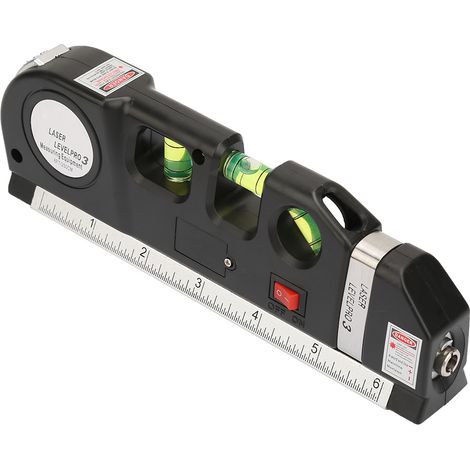 Niveau Laser Multifonction Mesure Verticale Horizontale Règle 0-15cm/0-6pouces (1/5)