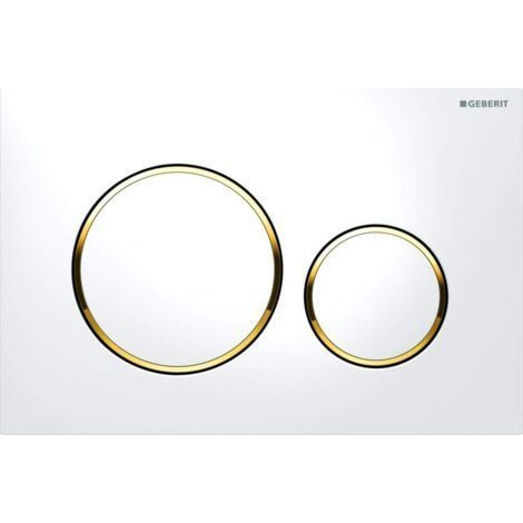Plaque de commande double Geberit Sigma20 : blanc. or (115.882.KK.1)
