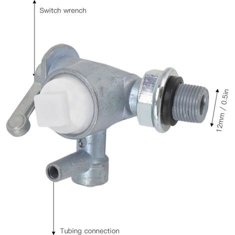 Robinet de Réservoir de Carburant à Filetage 12 Mm pour Robin EY15 EY20 Ey28 RGX3500 RGX2400 Moteur Robinet de Réservoir de Carburant Pièces de Rechange Sports Motorisés (1/4)