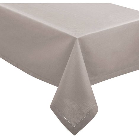 Tischdecke Jane - Chambray-Baumwolle - hellgrau 140 × 240 cm (1/5)