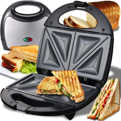 Tostapane/sandwich, 750 watt, rivestimento antiaderente, può tostare due fette di pane. (1/5)