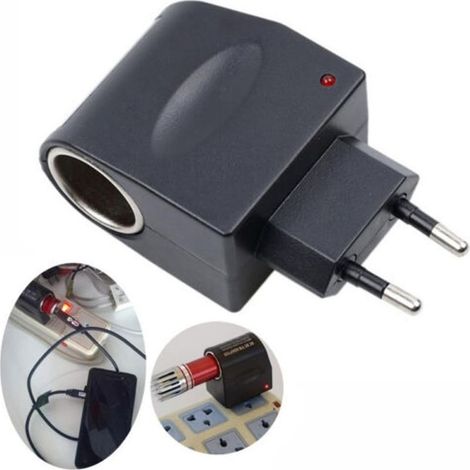 Convertisseur 230V vers 12V pour allume-cigare – Alimentation 1000mA – Adaptateur pour appareils automobiles – Utilisation à domicile (1/5)