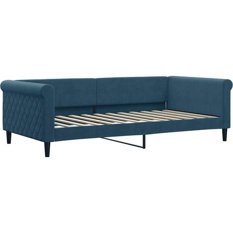 Maison Exclusive - Letto da Giorno Blu 100x200 cm in Velluto (1/5)