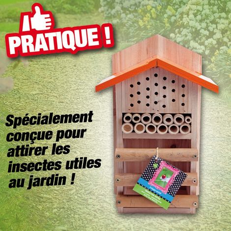 Maison en bois pour accueillir les insectes (1/2)