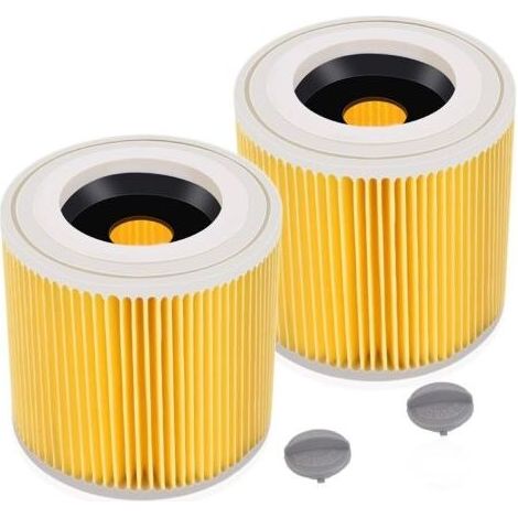 Lot de 2 filtres à cartouche pour Kärcher WD3 Premium, WD2, WD3, WD3P, MV2, MV3 Filtre WD3 Filtre de rechange pour aspirateur Kärcher 6.414-552.0/64145520 (1/5)