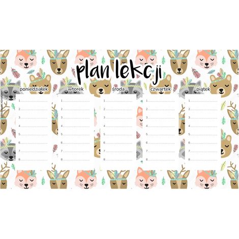 Plan de lección magnético para niños: Animales de la India (30 x 17,5 cm)