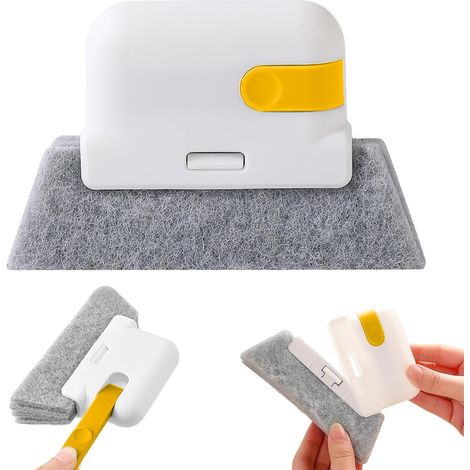 Cepillo para limpieza de rieles de ventanas (1 pieza): cepillo de mano de un solo mango, adecuado para puertas corredizas, alféizares de ventanas, pequeños huecos y grietas, elimina eficazmente la suc