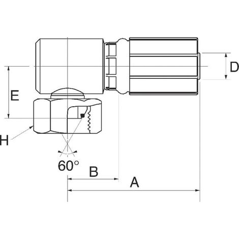 Raccordo idraulico 90° DN6-3/8" BSP GATES 4G6FBSPORX90BL
