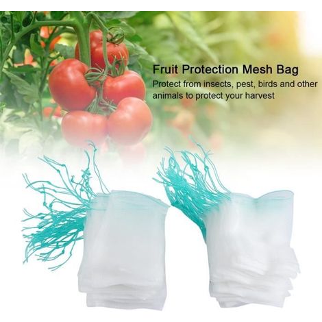Sac de protection pour fruits en nylon - E - 100pcs - Blanc - 15 10cm-Ywey (1/4)