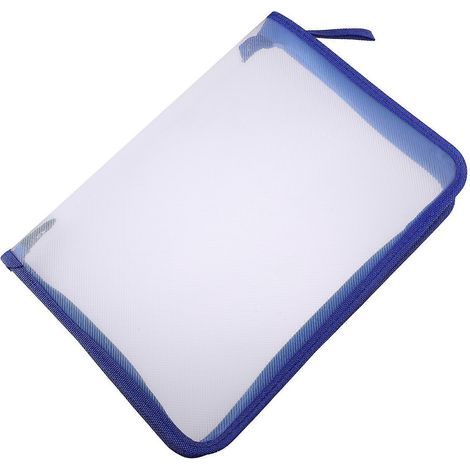 Pochette de classement transparente A4 à fermeture éclair (1 pièce) pour ranger du papier à essai, idéale pour la maison ou le bureau.-32.5X23X4cm-Random Color (1/3)
