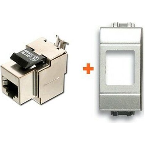 Intellinet presa cat.5e stp rj45 schermata compatibile Bticino Light Tech argento