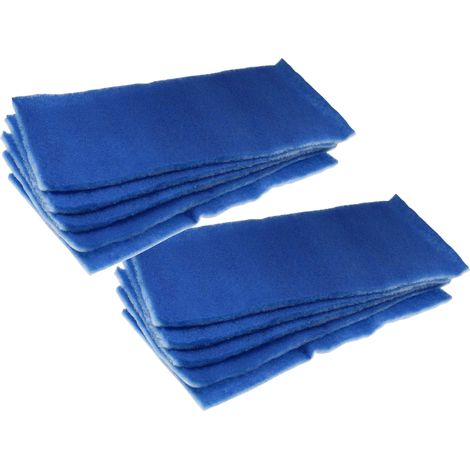 vhbw 10x Filtro de aire G4 compatible con Wolf CWL 300, 400 ventilador, unidad de ventilación - Azul Blanco
