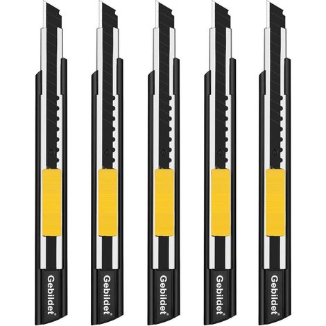 5x Cuttermesser 9mm Abbrechklinge für Rechts- & Linkshänder, Allzweckmesser (1/5)