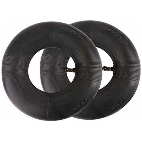 Lot de 2 chambres à air de 4.10/3.50-4" pour chariot à main, chariot de transport, chariot de jardin, tondeuse à gazon - Rechange pour 4,10-4 H610 (1/5)