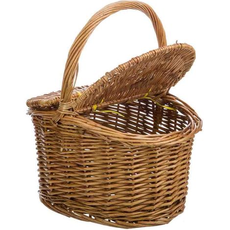 Cesta con tapas de mimbre marrón 28x22x15/31 (1/5)