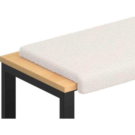 Cuscino per panchina Tessuto Sherpa Crema Profondità 35 cm vidaXL (1/5)
