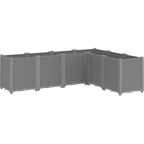 Maison Exclusive - Pflanzkübel Hellgrau 160x120x53 cm PP