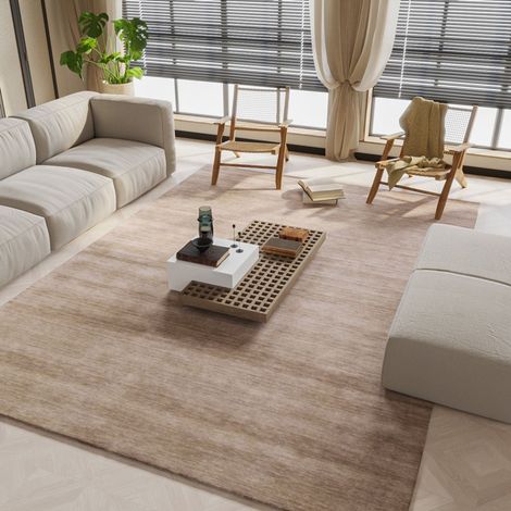 Tapis Loribaft Tapis Teppstar - Tapis en laine  - 140x70cm, Rectangular - 100% Laine vierge - Tissé main - Argent