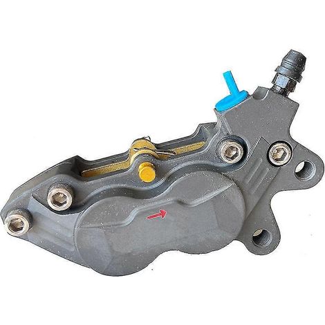 Étrier de frein axial universel pour moto, fixation 40 mm, 4 pistons, compatible Honda, Yamaha, Kawasaki et Suzuki - Gris dur R (1/5)