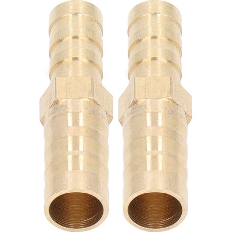 Raccord à barbes en laiton réducteur hexagonale 2 pièces, connecteur de tuyau 10mm(3/8in) à 8mm(5/16in) (1/5)