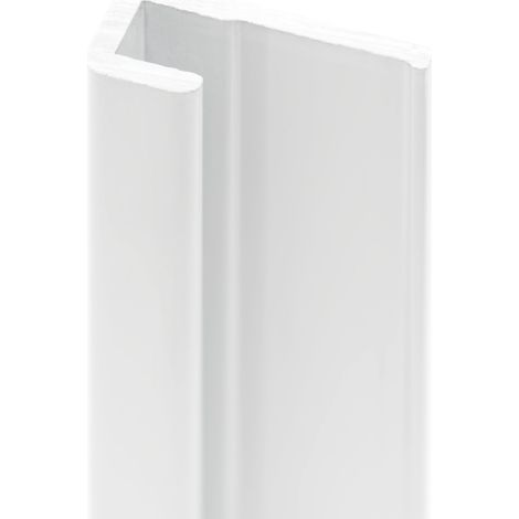 Profilé de finition pour panneau mural de douche, DécoDesign, Schulte, Blanc, 255 cm