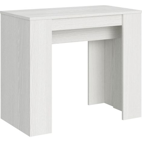 Consolle allungabile 90x48/204 cm Basic Small bianco frassino (1/5)