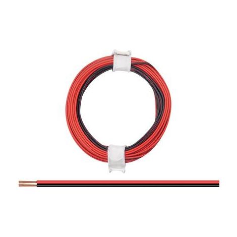 Donau Elektronik 114-01 Fil de câblage 2 x 0.08 mm² rouge/noir 5 m (1/2)