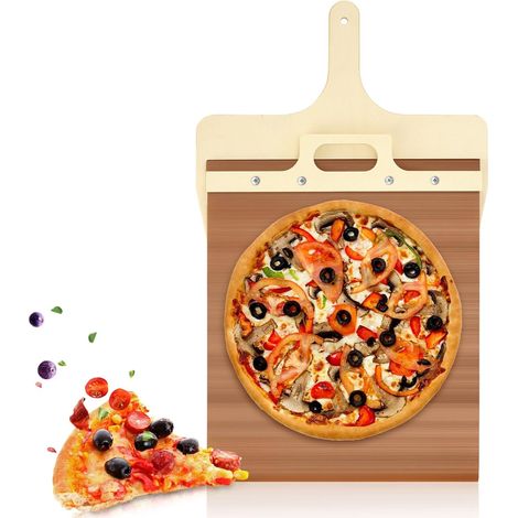 Pelle à pizza coulissante grande taille, transfert facile, (1/5)