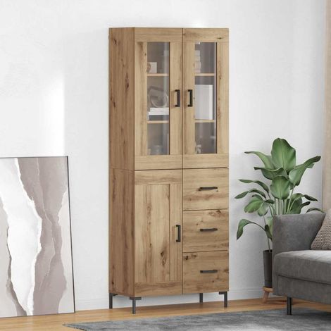 Highboard mit Schubladen 2 pcs Artisan-Eiche Holzwerkstoff