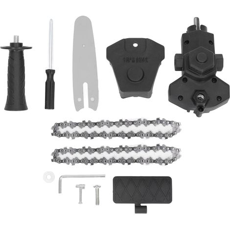 Support électrique pour scie à chaîne noire, poignée ABS adaptateur sans fil avec chaîne métallique pour menuiserie (1/5)