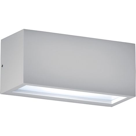 Guava Applique Led Double Emission 12W 120°-120° Gris Ip65 3000K - Éclairage Mural Extérieur Groupe Rossini (1/4)