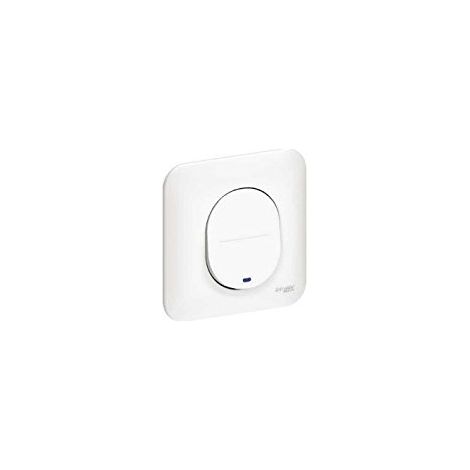 Schneider S260263 Ovalis – Einfacher Schalter – Kontrollleuchte oder Lokalisierung mit Platte, weiß