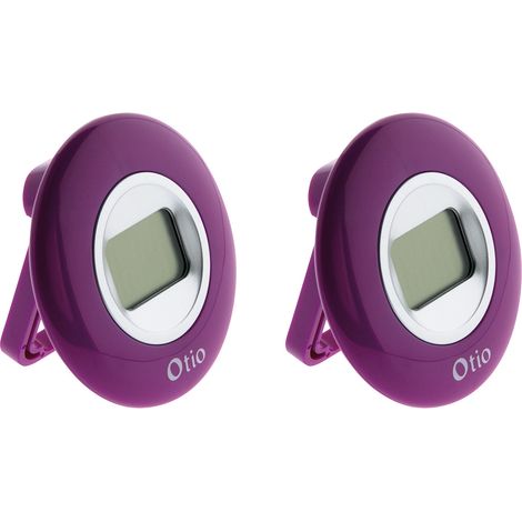 Lot de 2 thermomètres intérieurs LCD - violet - Otio (1/3)