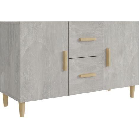 Buffet Commode Armoire Luxueux, pour Salon Chambre Entrée Cuisine, Gris béton 100x36x60 cm Bois d'ingénierie OIB7905E (1/5)