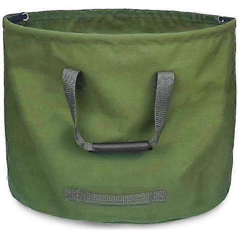 Sac de jardin pliable en toile réutilisable, résistant à l'eau, pour déchets de jardin (feuilles mortes, feuilles mortes). (1/5)