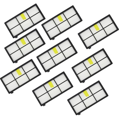 Paquete de 10 filtros para iRobot Roomba serie 800 y 900, accesorios de filtro de repuesto para aspiradoras. (1/4)