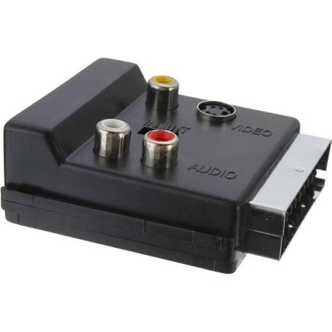 Convertisseur audio/vidéo S-Vidéo SCART vers 3 RCA avec entrée/sortie 20 broches. Adaptateur audio/vidéo domestique SCART vers 3 RCA S-Vidéo. (1/5)