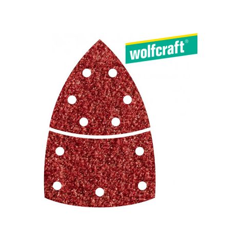 Hojas Abrasivas Adhesivas Wolfcraft para Madera/Metal Grano 80 (Pack 10) (1813000)