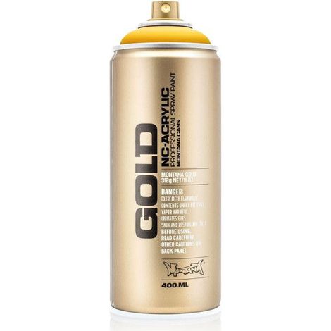 Bombe de peinture - Gold - Acrylique - Yellow cab - G1220 - 400ml - Montana Cans