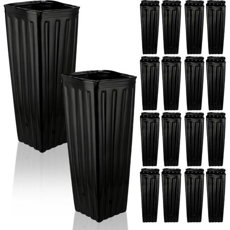 Lot de 50 pots de semis d'arbres réutilisables pour pépinières profondes, grands pots de semis avec trous de drainage, cache-pots 12 x 32 cm (1/5)