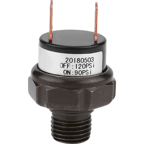 Commutateur de commande de pression d'air de commutateur de compresseur d'air automatique de re universelle 12V (90-120PSI) (1/4)