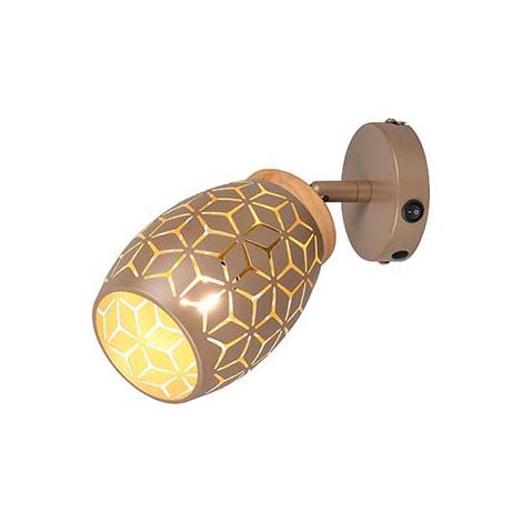Applique murale couloir métal café E14 orientable L 27 cm (1/5)