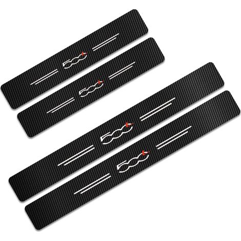 (Pour 500L Type 2) Protections de seuil de porte autocollantes pour Fiat 500,500C (2012),500X,500L et Abarth 695 - Accessoires en fibre de carbone pour seuils de porte (1/3)