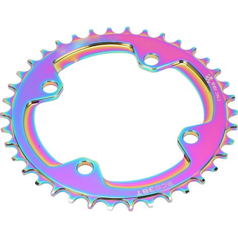 Plateau rond étroit/large pour VTT 104 BCD, réparation, plateau unique coloré 38 dents / 104 BCD (1/5)