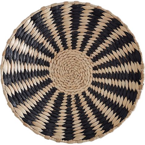 Panier mural tissé artisan vietnamien - Panier rattan et fibres naturelles - 35 cm Multicolore A4. (1/5)